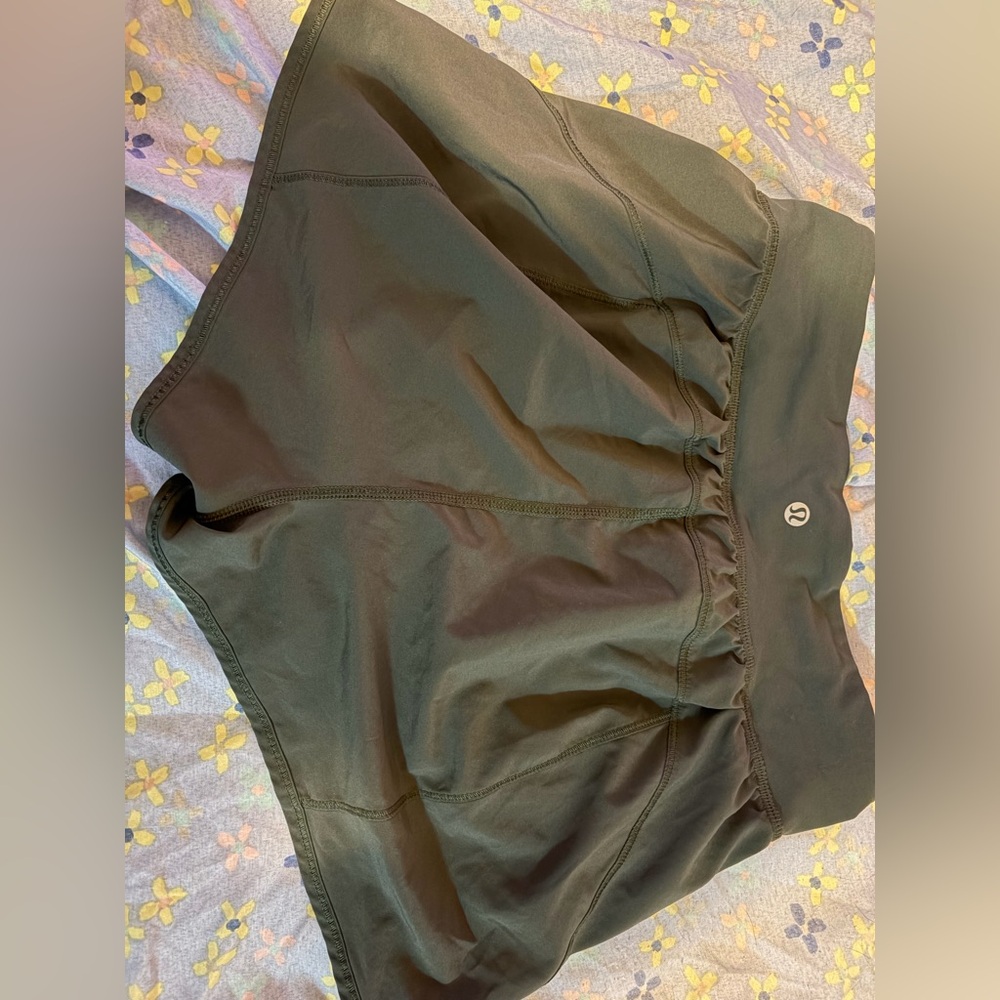 Lululemon Army Green Athletic Shorts